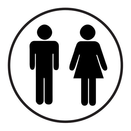 Toilets Icon Unisex. Vector man  woman icons. WC sign icon. Toilet symbolのイラスト素材