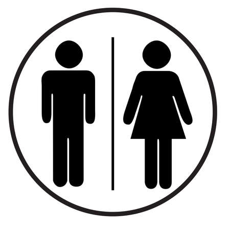 Toilets Icon Unisex. Vector man  woman icons. WC sign icon. Toilet symbolのイラスト素材