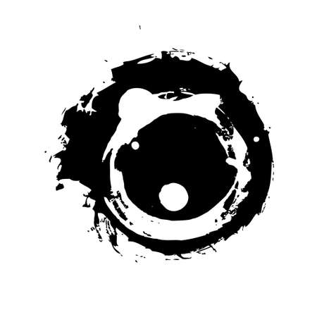 Black ink splash. Grunge splatters. Abstract background. Grunge text bannersのイラスト素材