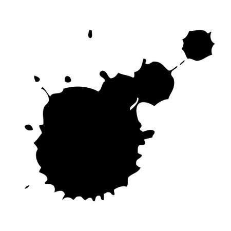 Black ink splash. Grunge splatters. Abstract background. Grunge text bannersのイラスト素材
