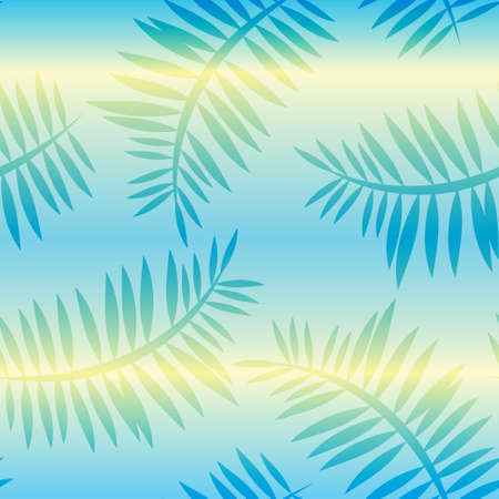 Tropical summer seamless pattern. Tropical  tropical leaves at Animal leopard background. Vector illustrationのイラスト素材