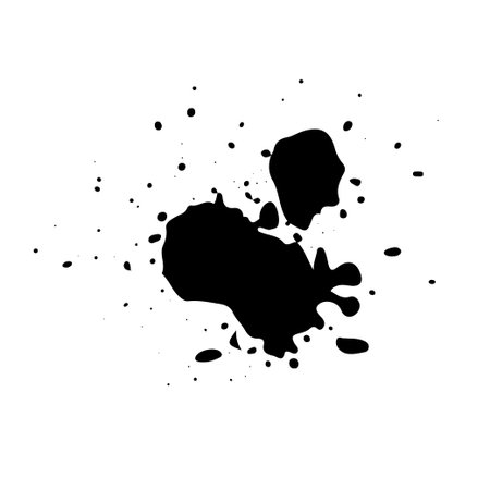 Black ink splash. Grunge splatters. Abstract background. Grunge text bannersのイラスト素材