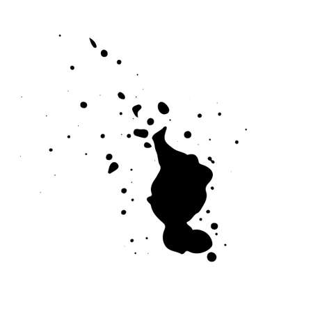Black ink splash. Grunge splatters. Abstract background. Grunge text bannersのイラスト素材