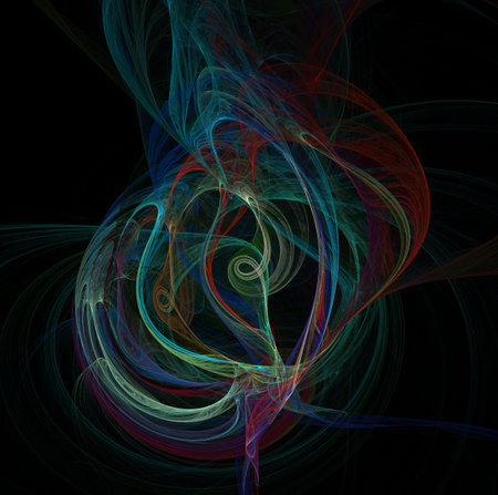 3D rendering abstract digital background. Pattern for textile and design.Fractal a never-ending pattern.の写真素材