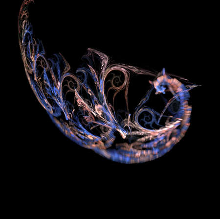 3D rendering abstract digital background. Pattern for textile and design.Fractal a never-ending pattern.の写真素材