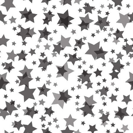 Seamless Pattern. Geometrical monohrome stars ornament.のイラスト素材