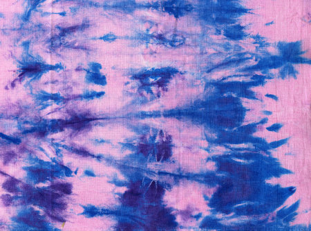 Grunge Tie Dye. Denim Roll. Blue Batik Pattern. Indigo. Fabric Hippie Design.Indigo Print.Cotton fabric abstract texture psychedelic background. Texture of natural linen fabric.Batik.Textile shiboriの写真素材