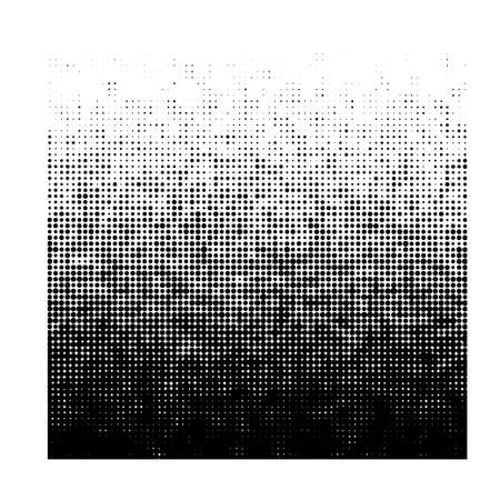 Vector collection of halftone ink geometric monochrome squaresのイラスト素材