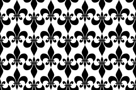 Abstract background Royal heraldic lilies seamless patternのイラスト素材