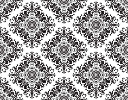 Vector damask vintage baroque ornament pattern antique style acanthus. Seamless pattern. Vector illustrationのイラスト素材