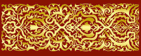 damask vintage baroque scroll ornament swirl. Victorian monogram heraldic shield swirl. Retro floral leaf pattern border foliage antique acanthus calligraphy engraved tattoo. Tile decor elementのイラスト素材