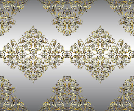 Vector damask vintage baroque ornament. Retro pattern antique style acanthus. Seamless...