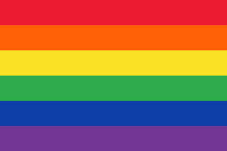 Lgbt flag vector illustration. Rainbow Pride Flag symbol of the gay and lesbian movementのイラスト素材