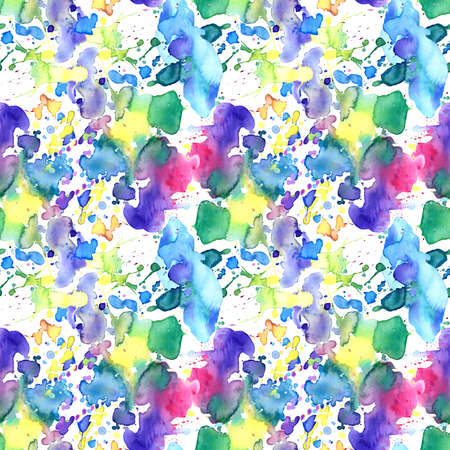Color ink splashes pattern. Grunge splatters. Abstract seamless background. Watercolor banners. High quality photoの写真素材