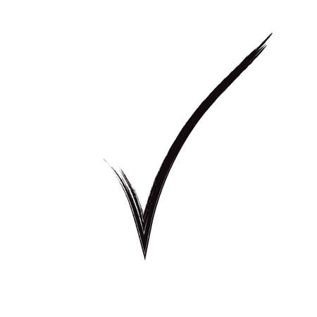 checkmark or confirm icon button. Checkmark icon, vector on white background. Vector illustrationのイラスト素材