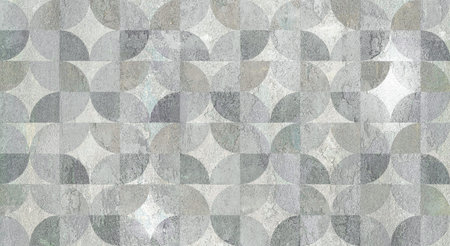 Digital tiles design. 3D rendering Colorful ceramic wall and floor tiles decoration. Abstract damask...