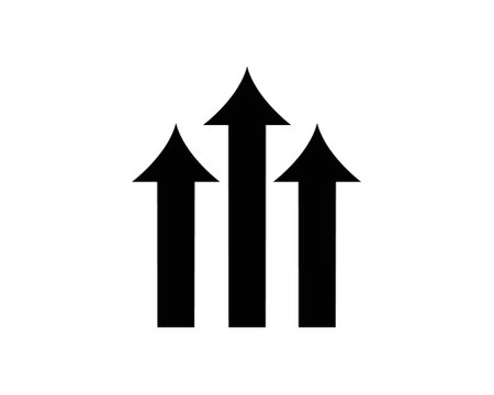 Vector green arrows up icon. upload icon. upgrade sign. growth symbol. pointing arrow. vector illustrationのイラスト素材