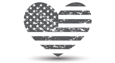 Vector Grunge USA Flag. American Flag Symbol.Icon For Website Or Mobile App. vector illustrationのイラスト素材