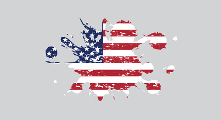 Vector Grunge USA Flag. American Flag Symbol.Icon For Website Or Mobile App. vector illustrationのイラスト素材