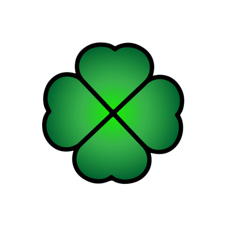 Green Shamrock clover vector icon. St Patrick day symbol, leprechaun leaf sign. Shamrock clover...
