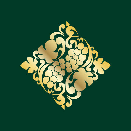 Vector damask vintage baroque scroll ornament swirl. Victorian monogram heraldic shield swirl. Retro floral leaf pattern border foliage antique acanthus calligraphy engraved tattoo. seamless patternのイラスト素材