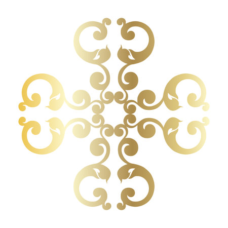 Vector damask vintage baroque scroll ornament swirl. Victorian monogram heraldic shield swirl. Retro floral leaf pattern border foliage antique acanthus calligraphy engraved tattoo.Tile decor element. vector illustrationのイラスト素材