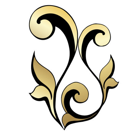 Vector set of vintage baroque corners and dividers.Border,angle,swirl,antique acanthus,damask scroll ornament swirl.Victorian monogram heraldic shield swirl.Retro floral leaf pattern border foliageのイラスト素材