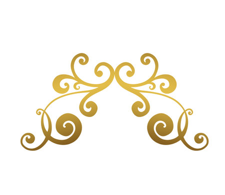 Vector damask vintage baroque scroll ornament swirl. Victorian monogram heraldic shield swirl. Retro floral leaf pattern border foliage antique acanthus calligraphy engraved tattoo.Tile decor element. vector illustrationのイラスト素材