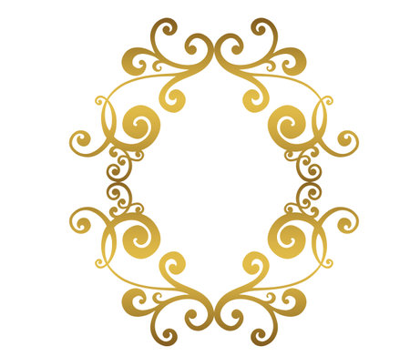 Vector damask vintage baroque scroll ornament swirl. Victorian monogram heraldic shield swirl. Retro floral leaf pattern border foliage antique acanthus calligraphy engraved tattoo.Tile decor element. vector illustrationのイラスト素材