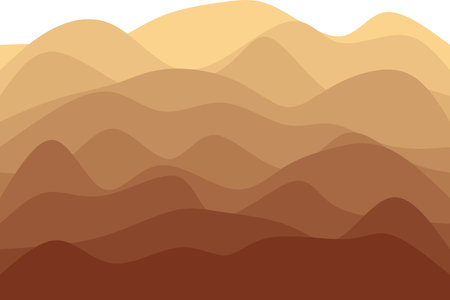 Abstract wavy vector background. Sandy dunes wave line. desert vector illustration. vector illustrationのイラスト素材