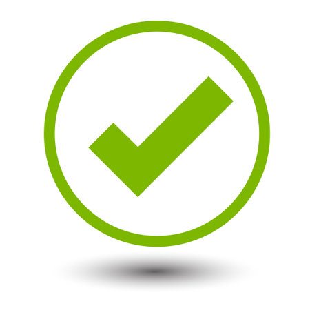 Confirm icon. checkmark and x or confirm and deny circle icon buttonのイラスト素材