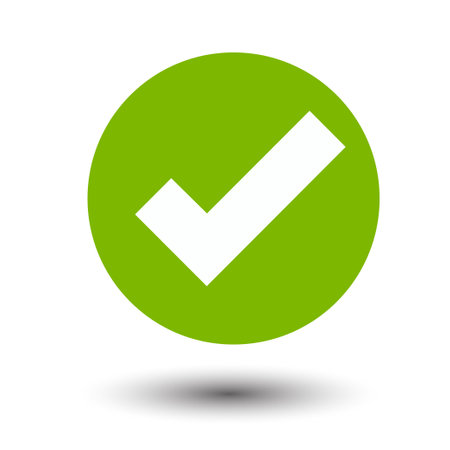 Confirm icon. checkmark and x or confirm and deny circle icon buttonのイラスト素材