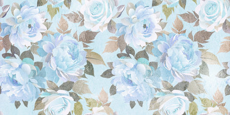 Digital tiles design. 3D render Colorful ceramic wall tiles decoration. Abstract damask patchwork pattern with geometric and floral ornaments, Vintage tiles intricate detailsの写真素材