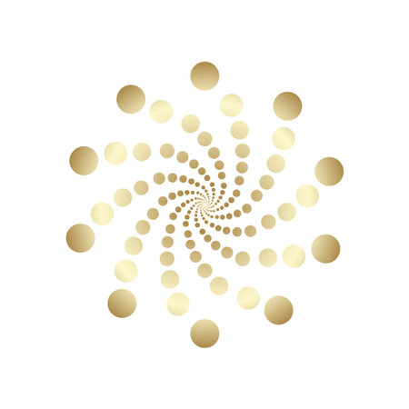 Optical illusion with black squares in a spiral pattern on a white background. The design creates a hypnotic effect, perfect for backgrounds or pattern use.のイラスト素材