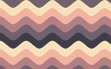 Abstract  pattern with smooth wavy stripes in warm pastel tones. Modern geometric background for...