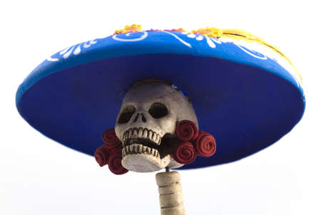 Tradtional mexican representation of the dead as a high class societyの写真素材