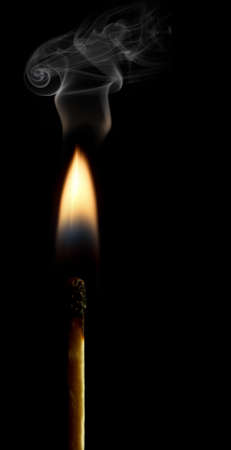 Match Burning with a smokeの写真素材
