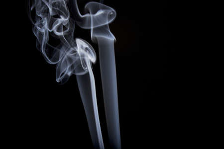 Smoke over black backgroundの写真素材