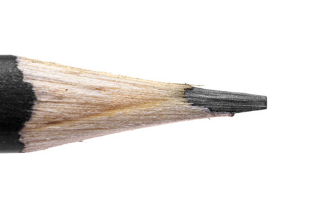 Pencil shot over white background