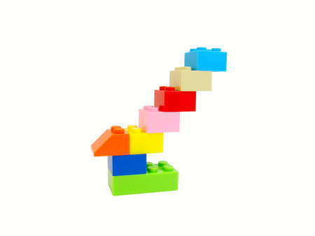                           Colorful display of building blocks , entertainment for children.     の写真素材