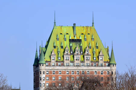 Chateau Frontenac, Quebec City most famous landmark.の写真素材