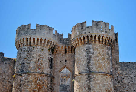 Medieval fortress of Rhodes, Greece.の写真素材