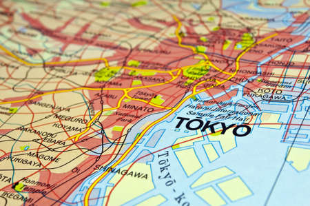 Road map of Tokyo City in Japan.の写真素材