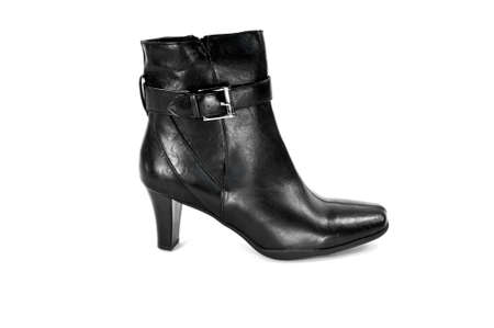 Black women's boot isolated on white background.の写真素材
