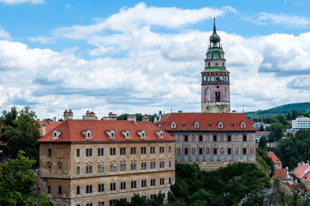 Medieval castle of Cesky Krumlov, Czech Republic のeditorial素材