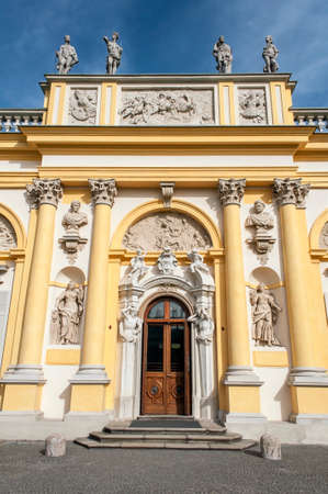 Entrance to the Royal Palace in Wilanow, Warsaw, Poland のeditorial素材