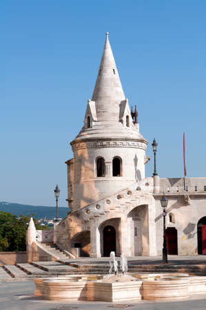 View of the Fisherman's Bastion in Budapest.のeditorial素材