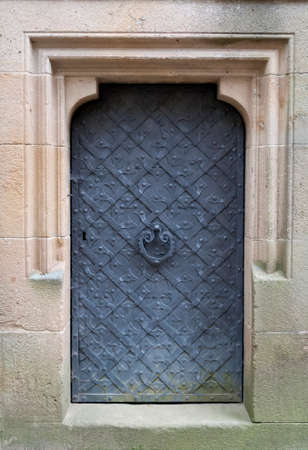 Detailed view of a medieval castle door.のeditorial素材