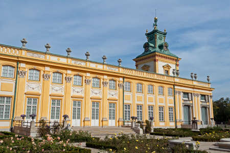 View of the Royal Palace in Wilanow, Warsaw, Poland.のeditorial素材