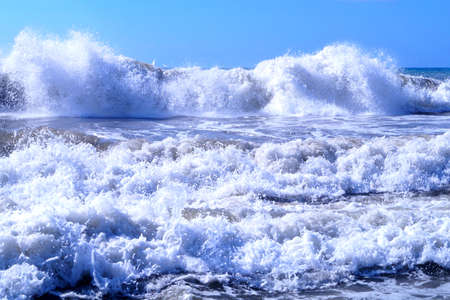 Waves in the Mediterraneanの写真素材